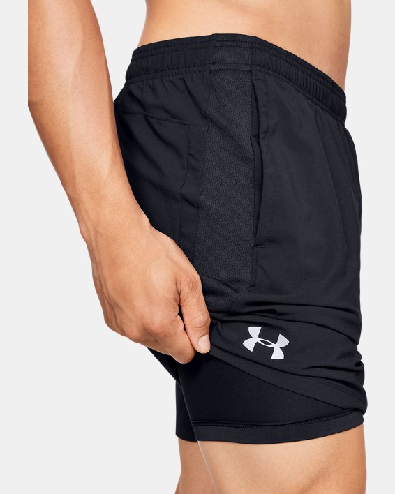 Men's UA Launch SW 2-in-1 Shorts, Black, pdpMainDesktop image number 6